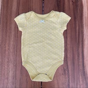Hudson Baby yellow polka dot onesie
